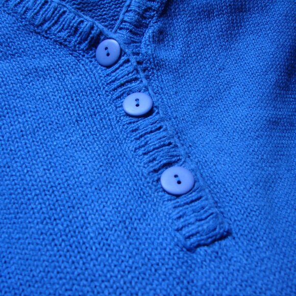 Vtg International Sportswear Oversized Knit Sweater Tunic TOP, Size 2X-3X Blue - Picture 4 of 7